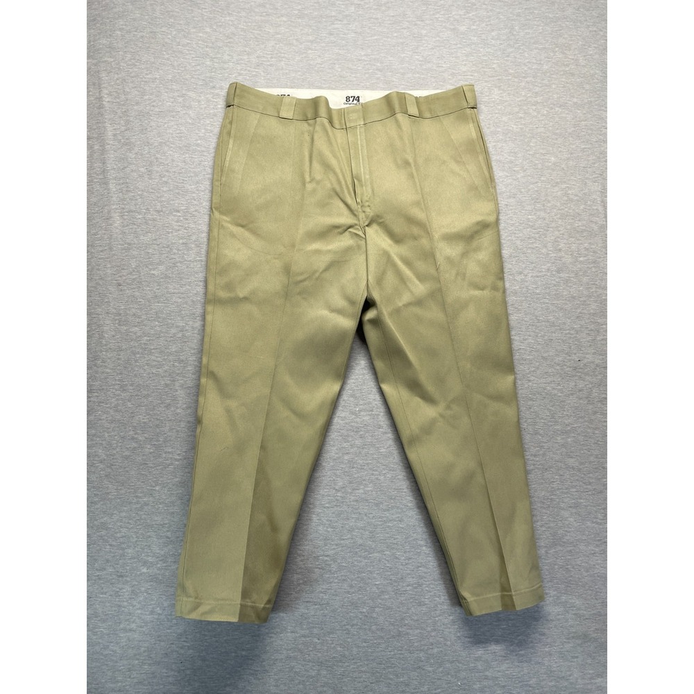 Dickies 874 Original Fit Dress Pants Mens 44x30 (FITS 42x30) Khaki Straight Leg